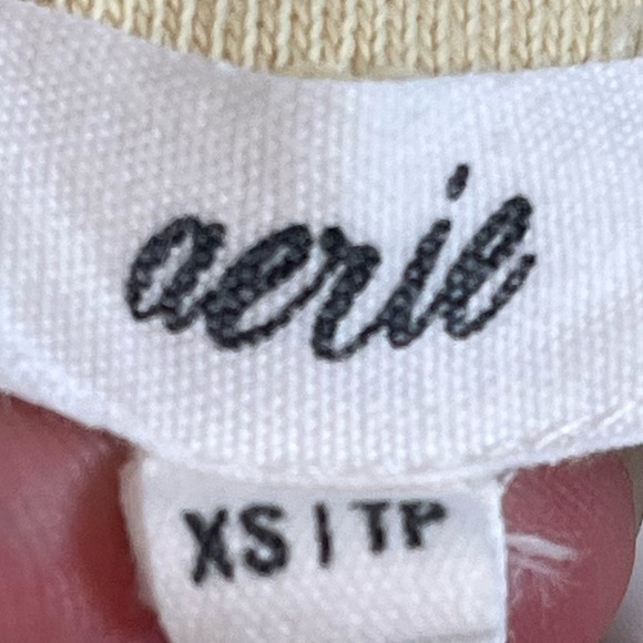 Aerie Womens Sweatpants Size XS Drawstring Pale Yellow Loungewear Boho Joggers - Picture 13 of 16